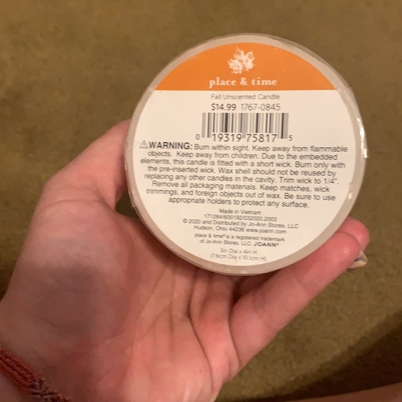 Unscentedfall wax candle - Picture 4 of 4